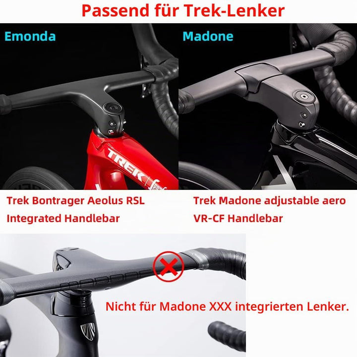 Cestbon Fahrradhalterung für Garmin Edge Wahoo Elemnt Combo Mount für Trek Madone verstellbar Aero V