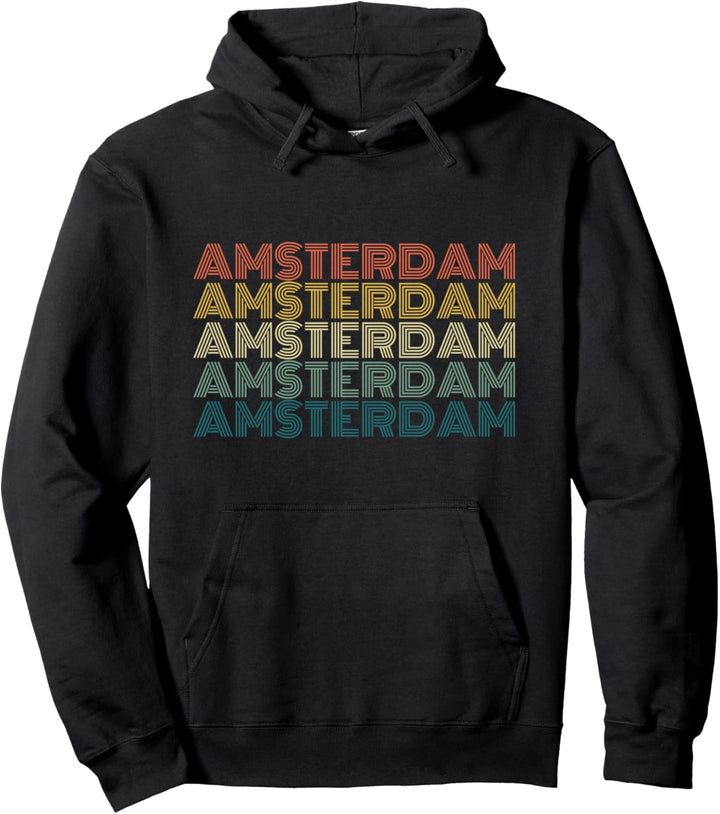 Amsterdam Niederlande Vintage Retro Urlaub Pullover Hoodie