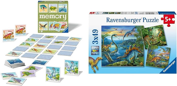 Ravensburger Memory® Dinosaurier - 20924 - der Spieleklassiker für Dino-Fans & Kinderpuzzle - 09317