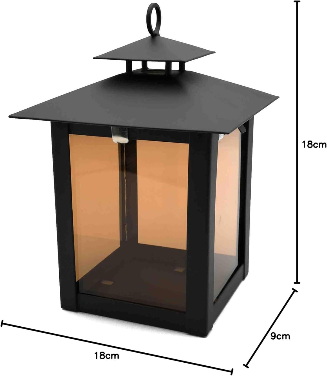 Grablaterne, Grableuchte ideal für Urnengrab aus Stahl, schwarz matt mit Echtglasscheibe inkl. 3 tlg