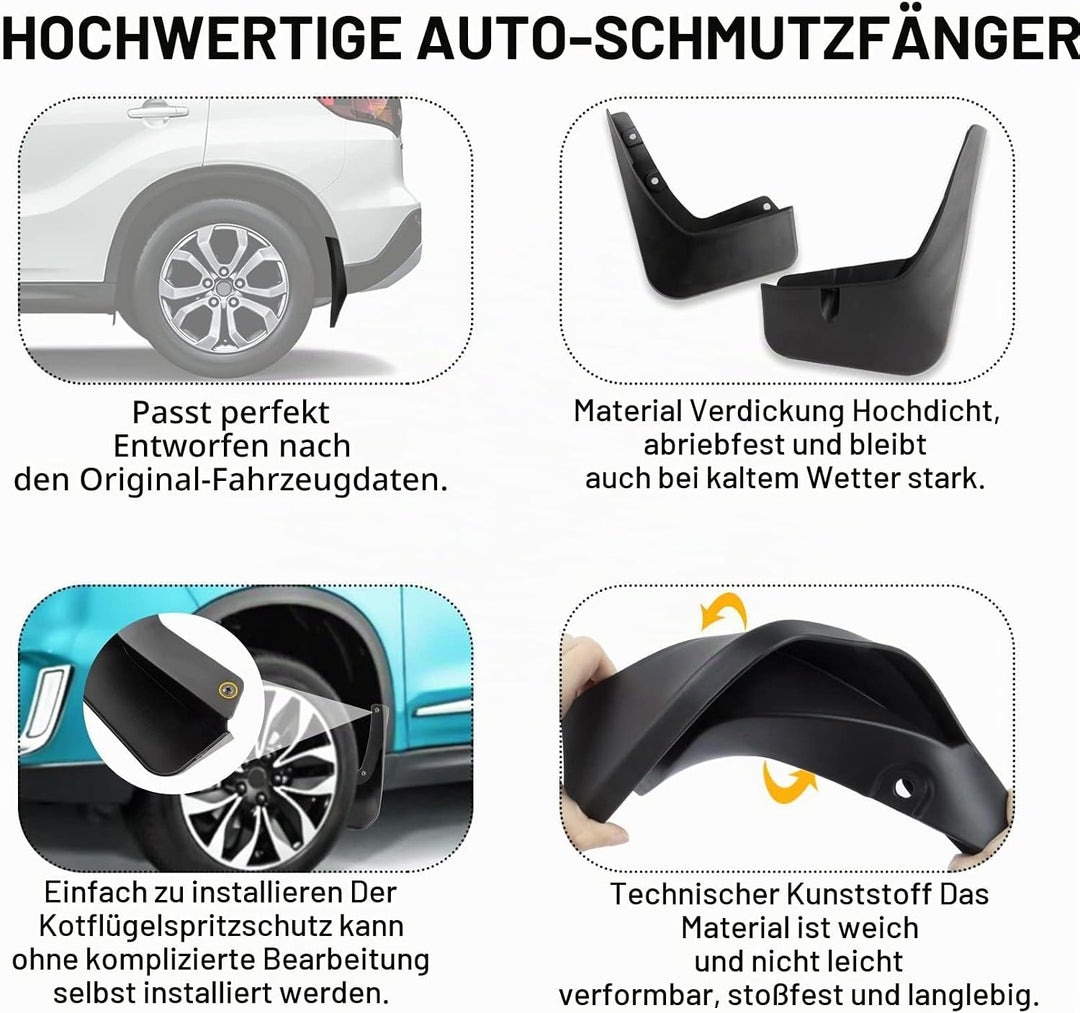 Psler Auto Schmutzfänger Kotflügel Spritzschutz Kit für Vitara 2016-2023 Suzuki Vitara 2016-2023, Su