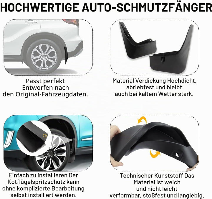 Psler Auto Schmutzfänger Kotflügel Spritzschutz Kit für Vitara 2016-2023 Suzuki Vitara 2016-2023, Su