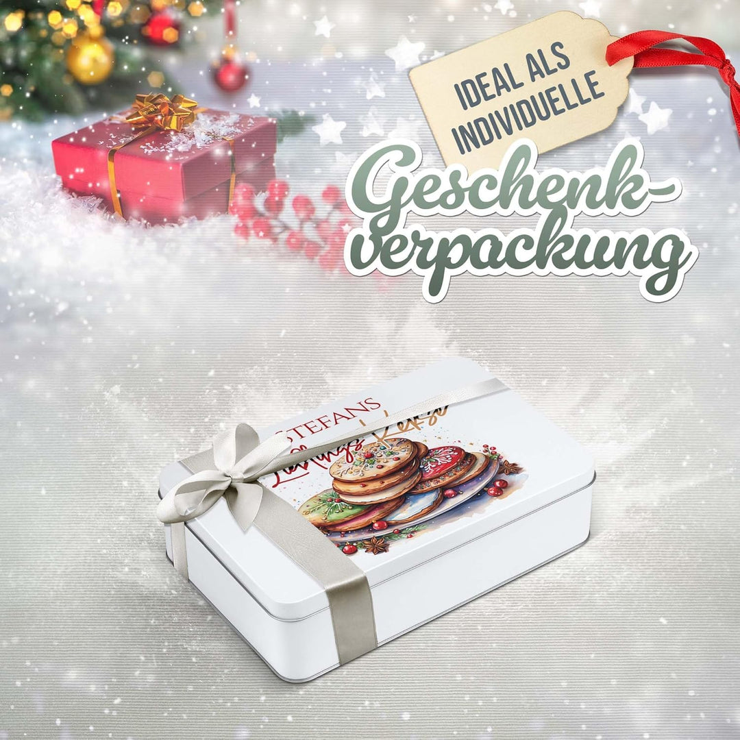 Print Royal PR Geschenkdose mit Name personalisiert - Lieblingskekse - Blechdose bedrucken, Aufbewah
