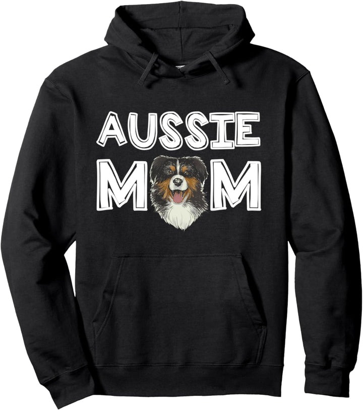 Damen Aussie Mom Mama Muttertag Australischer Schäferhund Pullover Hoodie