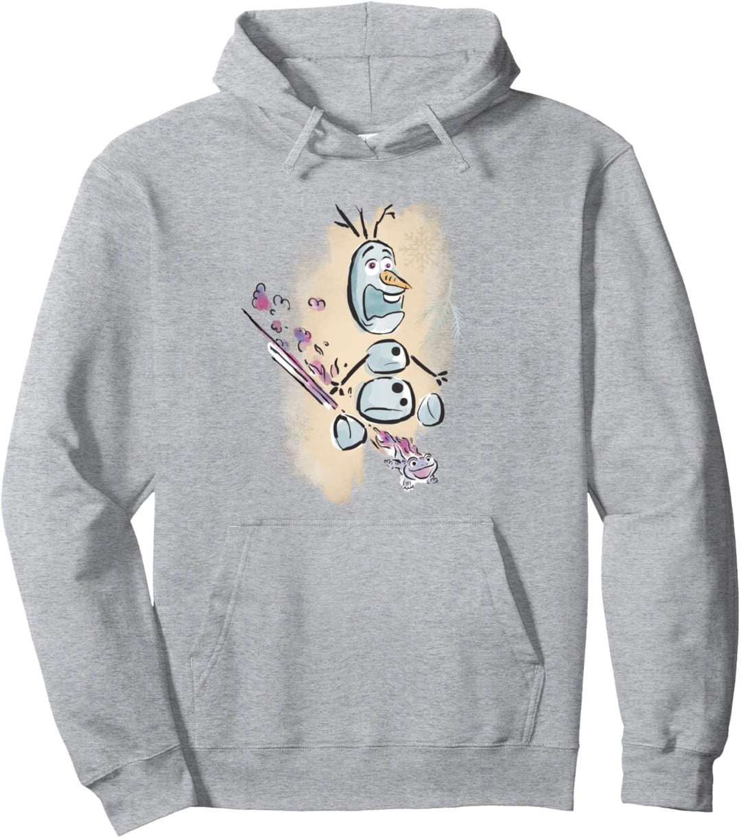 Frozen Fire It Up With Olaf And Bruni The Fire Spirit Pullover Hoodie