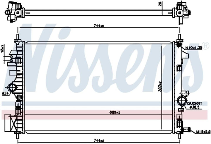 Nissens 606047 - Kühler, Motorkühlung