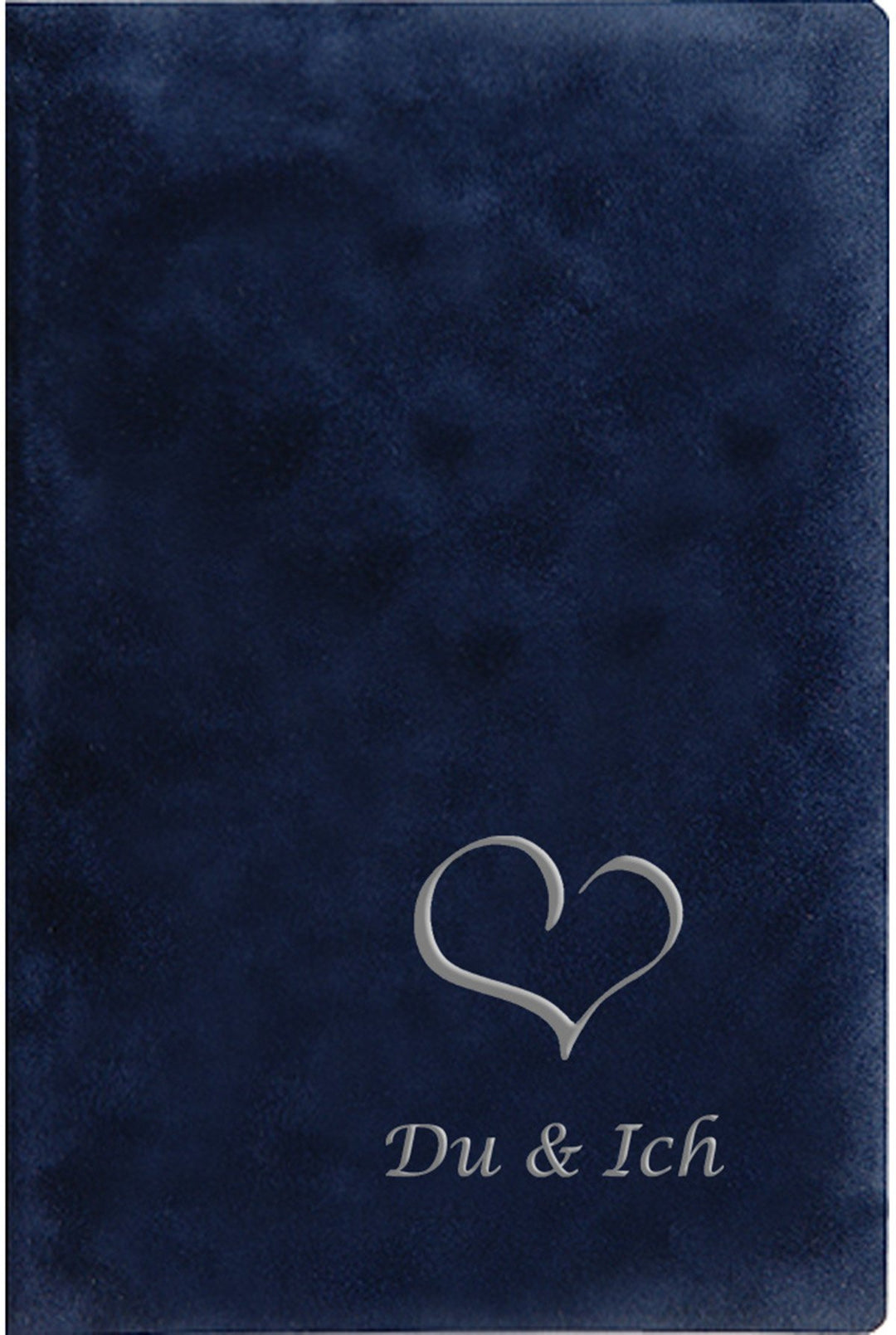 Stammbuch DU & ICH, blau, Velours, Herzprägung Silber, Stammbuchformat, Lebenspartnerschaftsbuch, (6