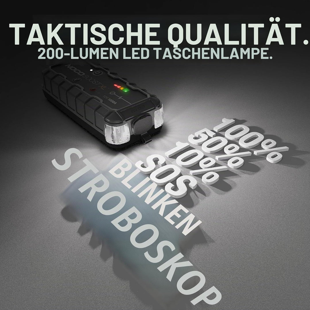NOCO Boost XL GB50 1500A 12V UltraSafe Starthilfe Powerbank, Auto Batterie Booster, Tragbare USB Lad