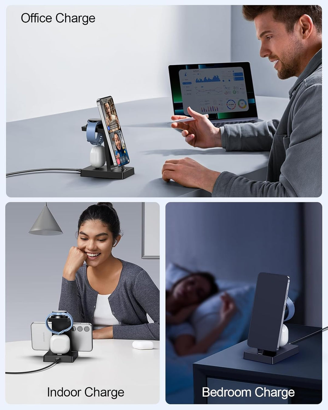 Ladestation für mehrere geräte - NANAMI 30W USB C Schnellladestation kompatibel mit Samsung Watch un