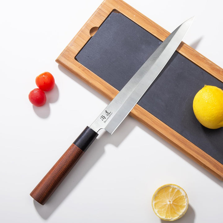 SHANGDAO Sashimi-Sushi-Messer 25 cm, japanisches Yanagiba-Messer zum Schneiden von Fischfiletierunge