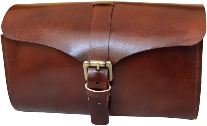 american blue Damen- und Herren-Leder-Satteltasche, Fahrrad-Zubehörtasche, Vintage-Tasche (Utility),