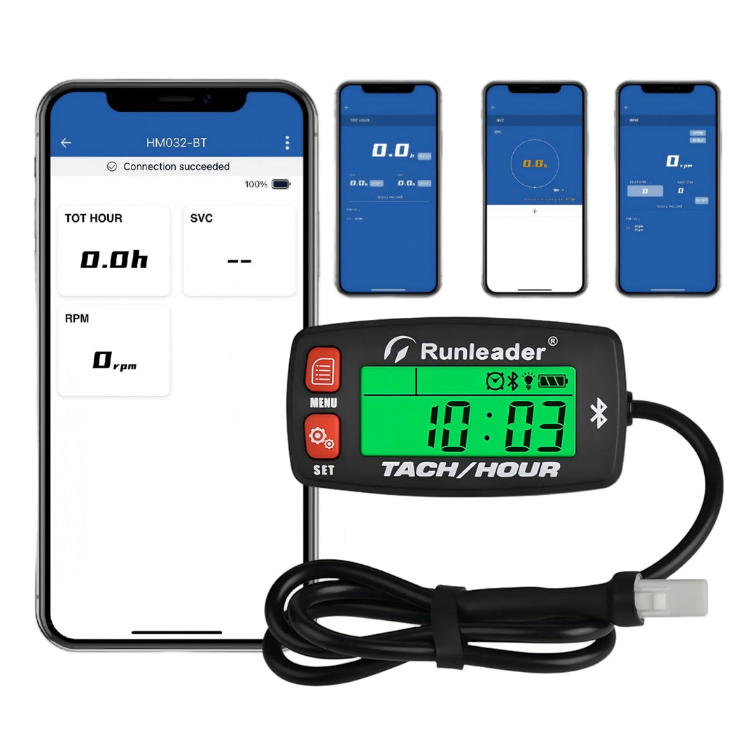 Runleader Digital Bluetooth Stundenzähler Tachometer, Mobile Fernbedienung RPM/Stundenzähler, Batter