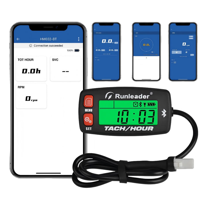 Runleader Digital Bluetooth Stundenzähler Tachometer, Mobile Fernbedienung RPM/Stundenzähler, Batter
