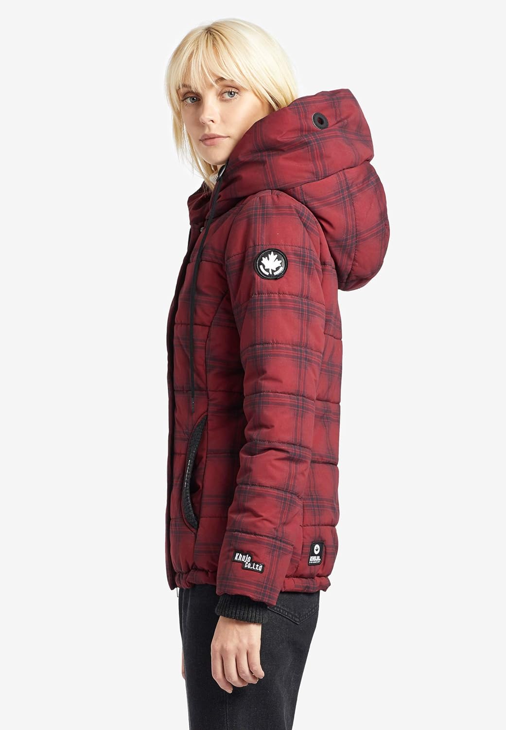 khujo Damen Jacke Eugenia eine leichte Winterjacke Steppjacke mit grosser Kapzue