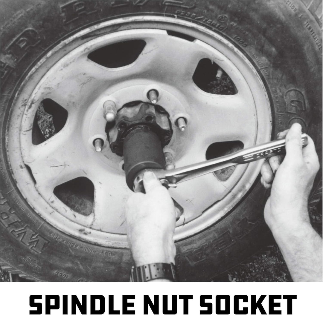 Powerbuilt Spindelmutter-Stecknuss, 4 Ösen, 2-3/4 Zoll aussen, Ford, einfache Entfernung von Spindel