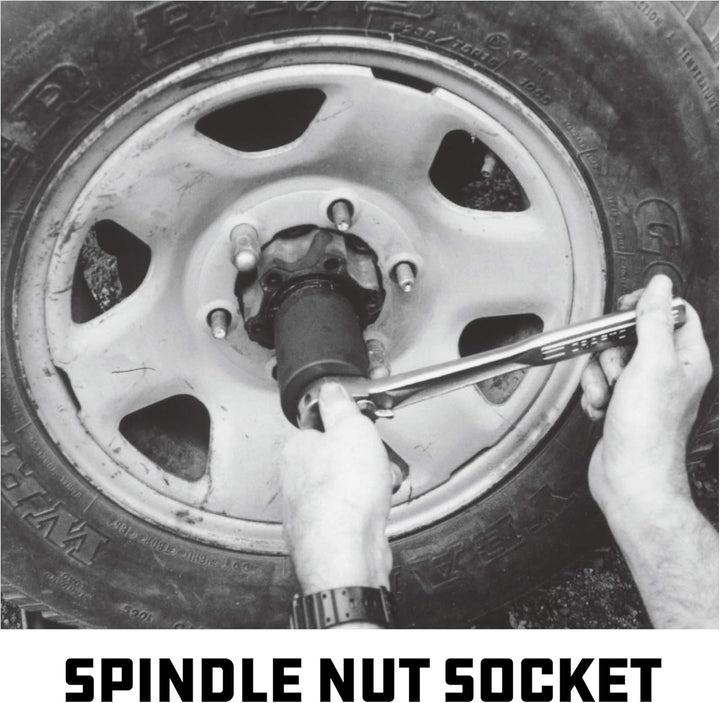 Powerbuilt Spindelmutter-Stecknuss, 4 Ösen, 2-3/4 Zoll aussen, Ford, einfache Entfernung von Spindel