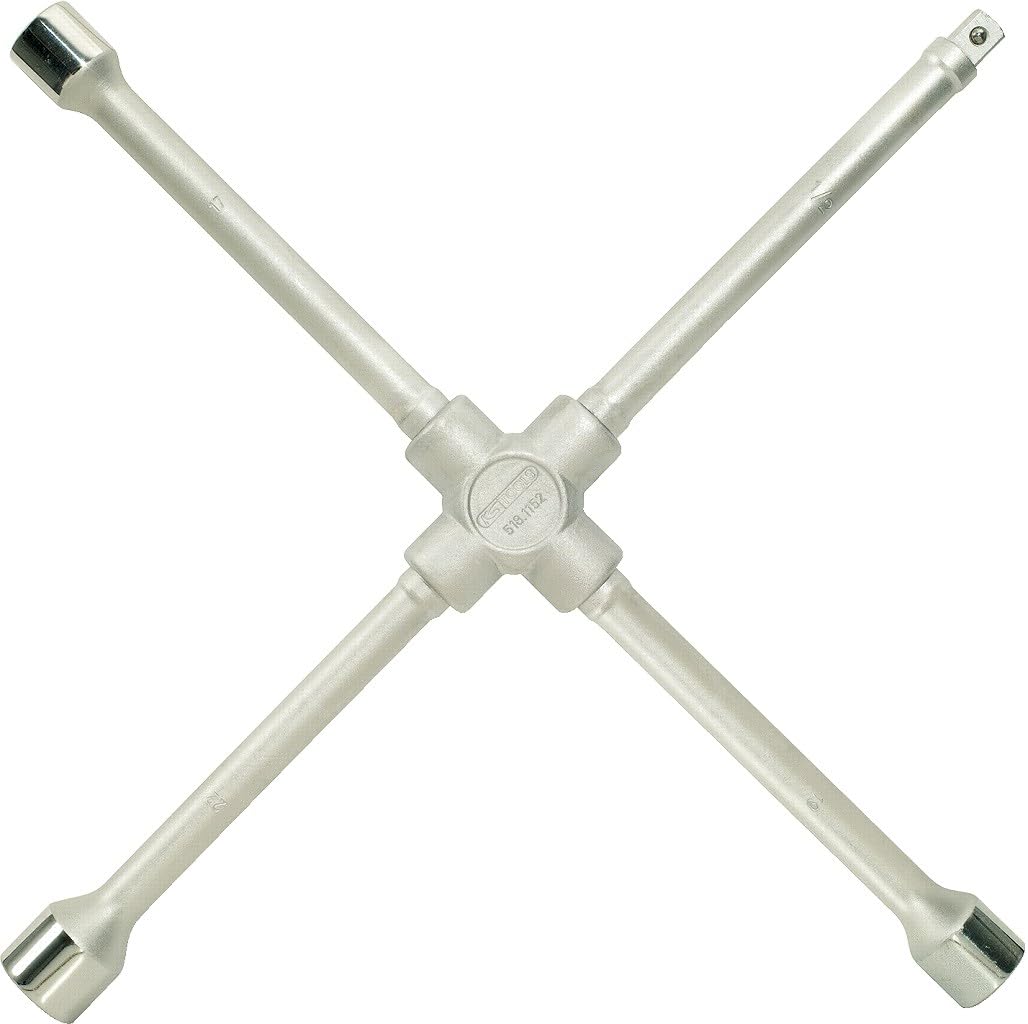 KS Tools 518.1152 Kreuzschlüssel für PKW, 1/2"x17x19x22mm