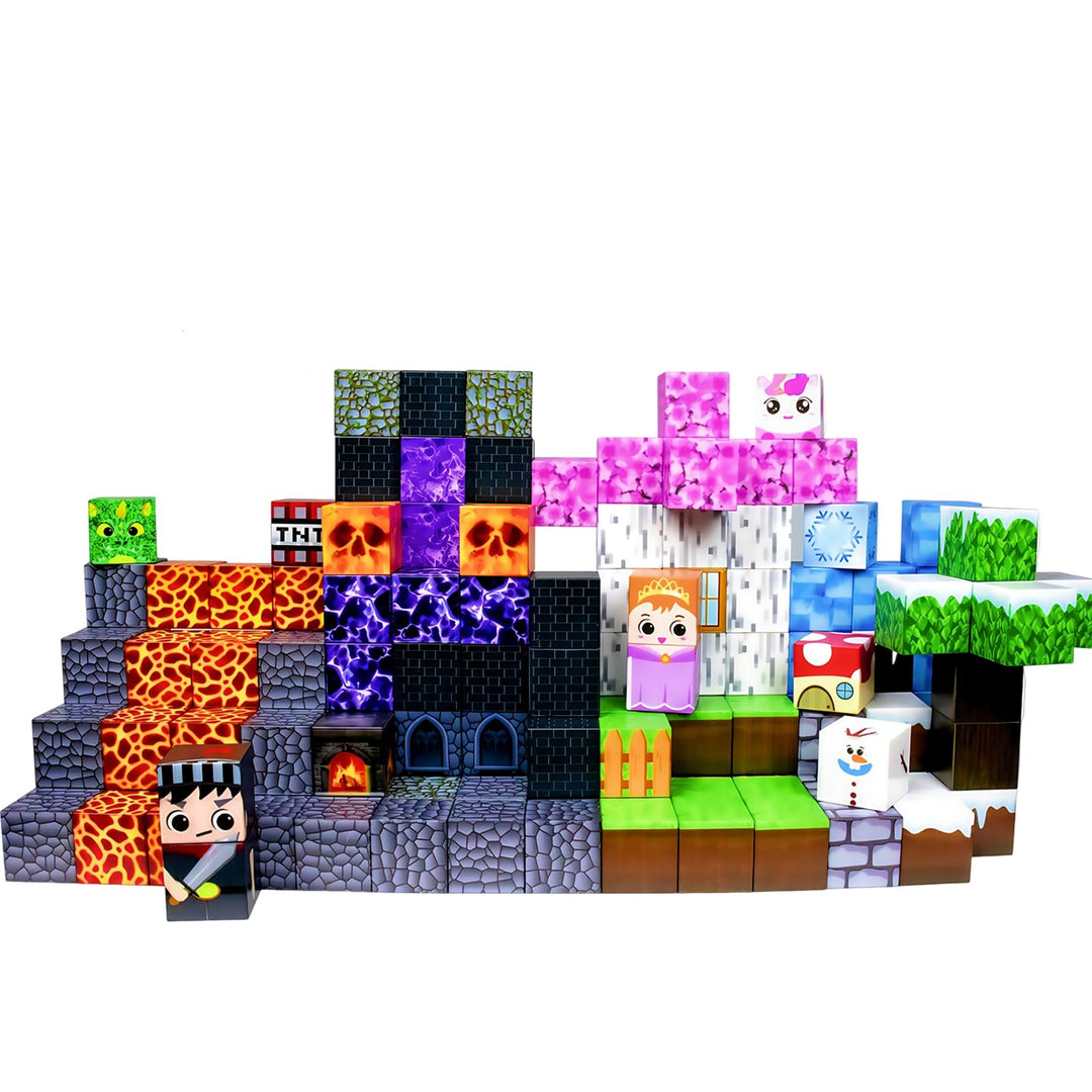 HUIZHOU Magnetic Blocks Set,Magnetische Bausteine,Magnet bausteine Kinder Lernspielzeug zur geistige
