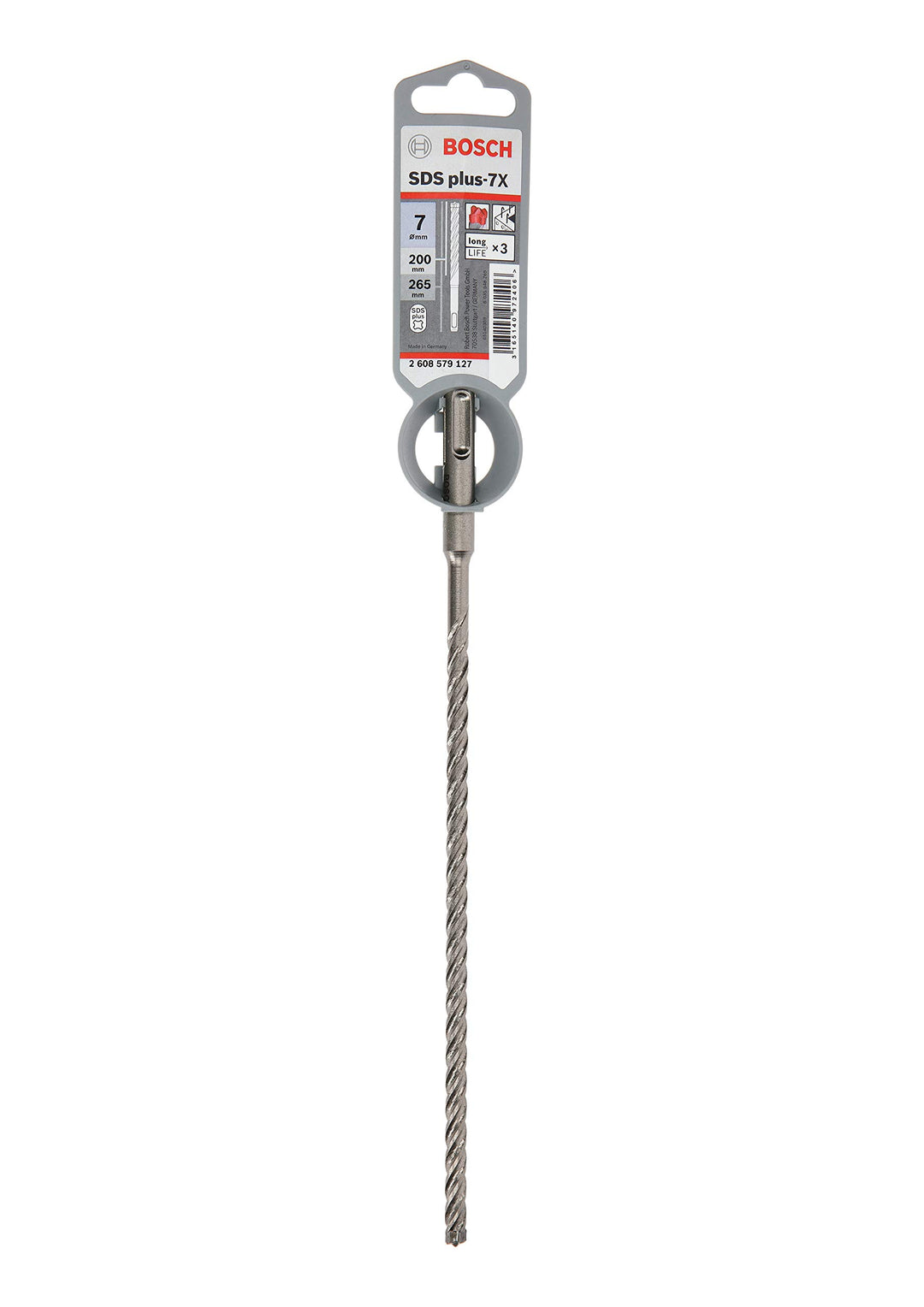 Bosch Professional Hammerbohrer SDS plus-7X (für Beton und Mauerwerk, 7 x 200 x 265 mm, Zubehör Bohr