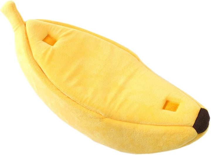 Sarekung Kreative Bananen Form Bett Haus warmes Katzen Bett, weiches Haustier Zwinger Bett Versteck