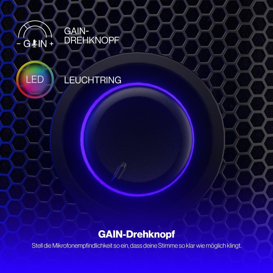 ENDORFY Solum Voice S, Mikrofon für Streaming, Chatting und Podcast-Aufnahmen, RGB-Beleuchtung, USB