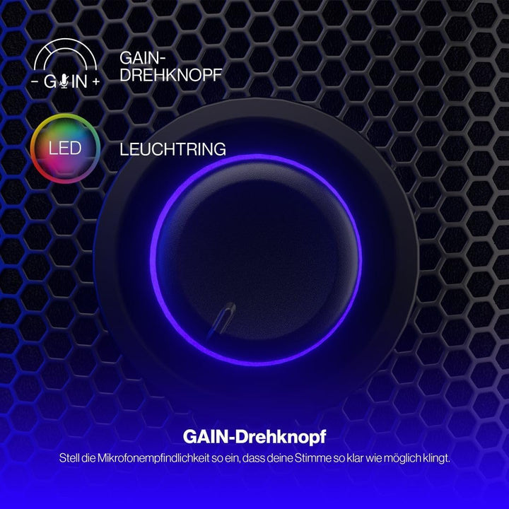 ENDORFY Solum Voice S, Mikrofon für Streaming, Chatting und Podcast-Aufnahmen, RGB-Beleuchtung, USB