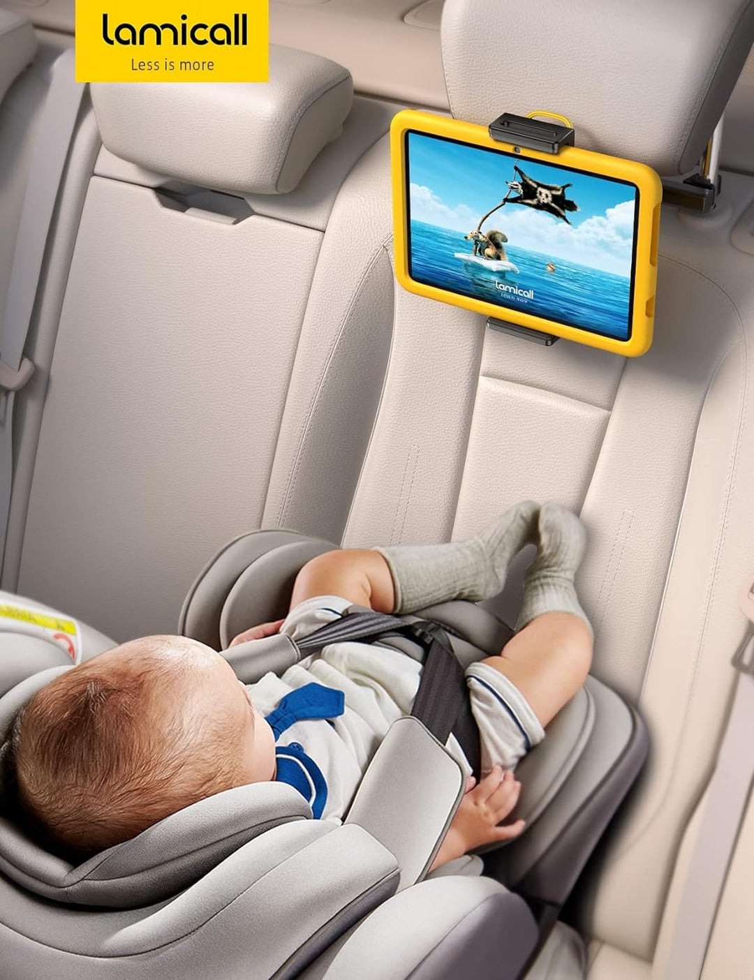 Lamicall Tablet Halterung Auto, Tablet Kopfstützenhalter - 2024 Universal KFZ Halter für iPad Pro 9.