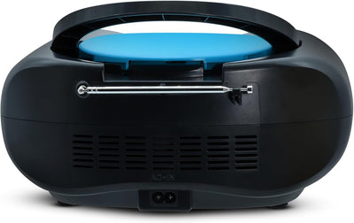 MOOOV 477412 CD-Player Sportman mit UKW-Radio, USB-Port, Sleep- und ID3-Funktionen Blue & Black, Blu