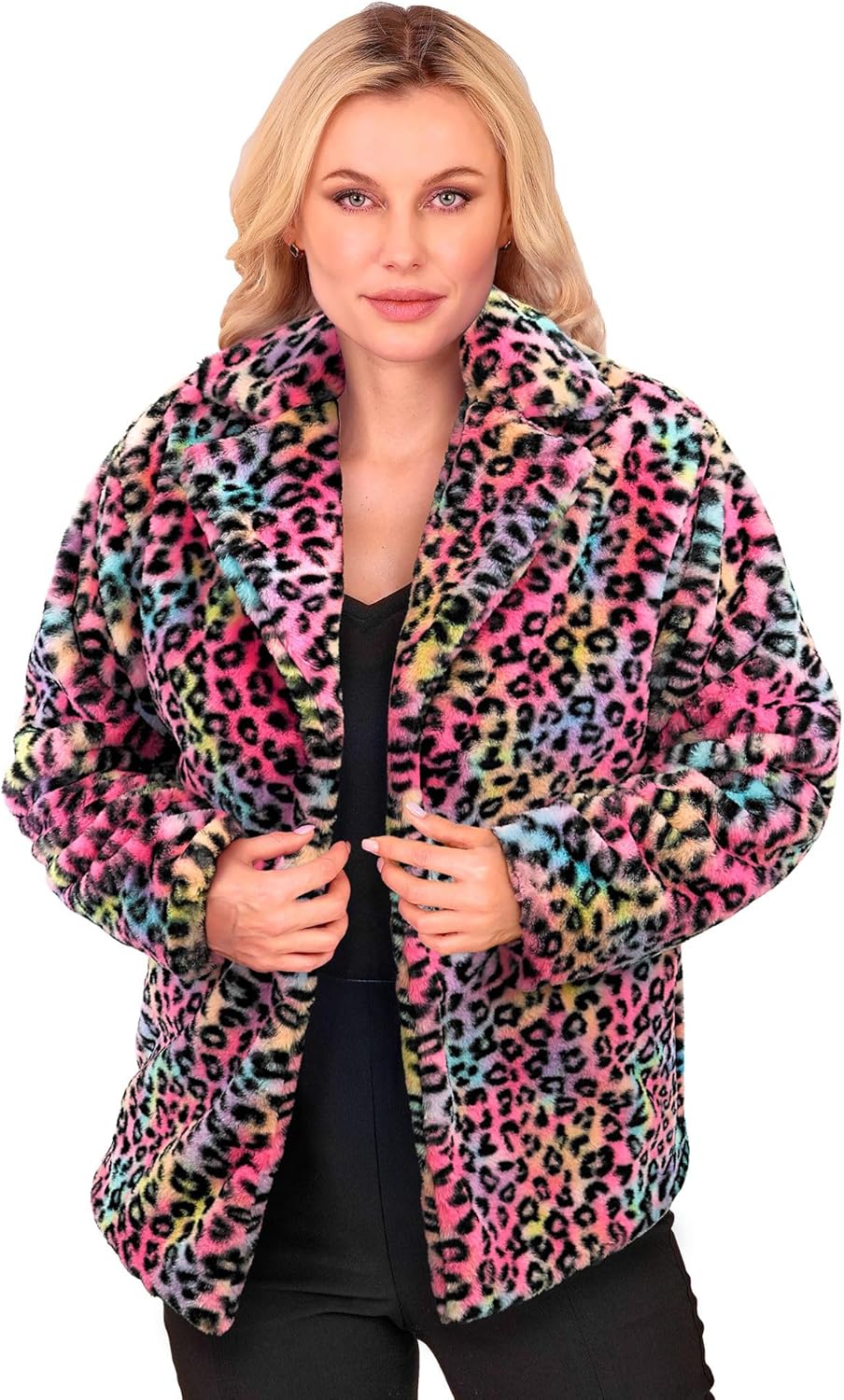 W WIDMANN MILANO Party Fashion - Kunstfell-Jacke für Damen und Herren, Plüschjacke, Kostüm, Party Ou