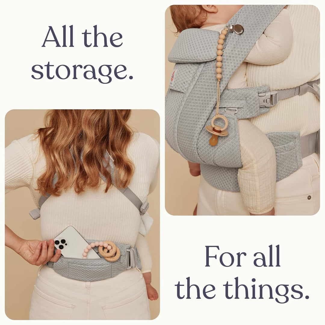 Ergobaby Omni Deluxe All-in-One Babytrage für Neugeborene ab Geburt bis 20kg, Ergonomische 4-Positio