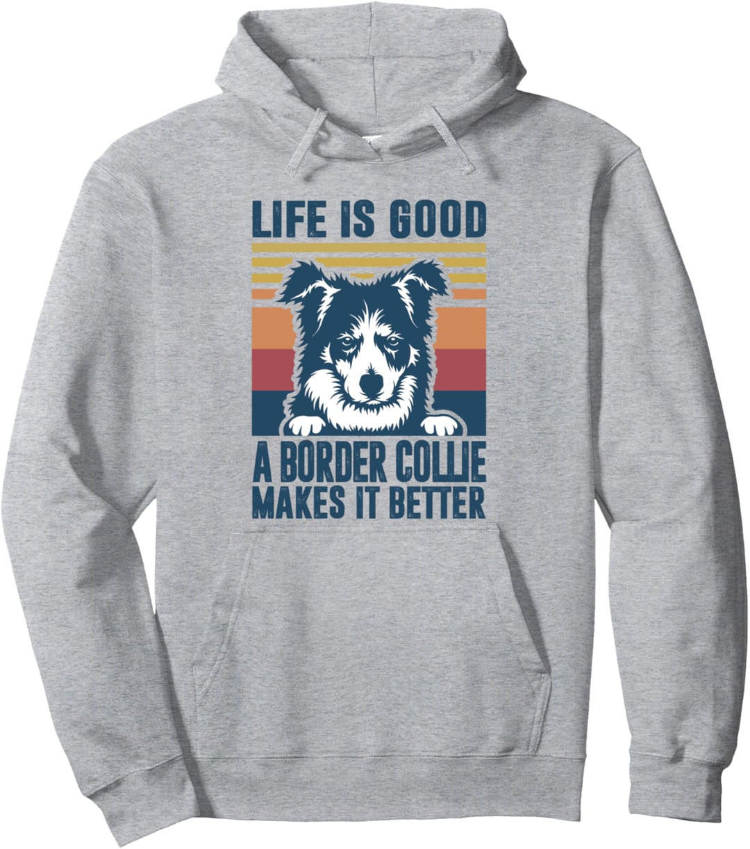 Border Collie Gifts For Women Men Dog Mom Dad Border Collie Pullover Hoodie
