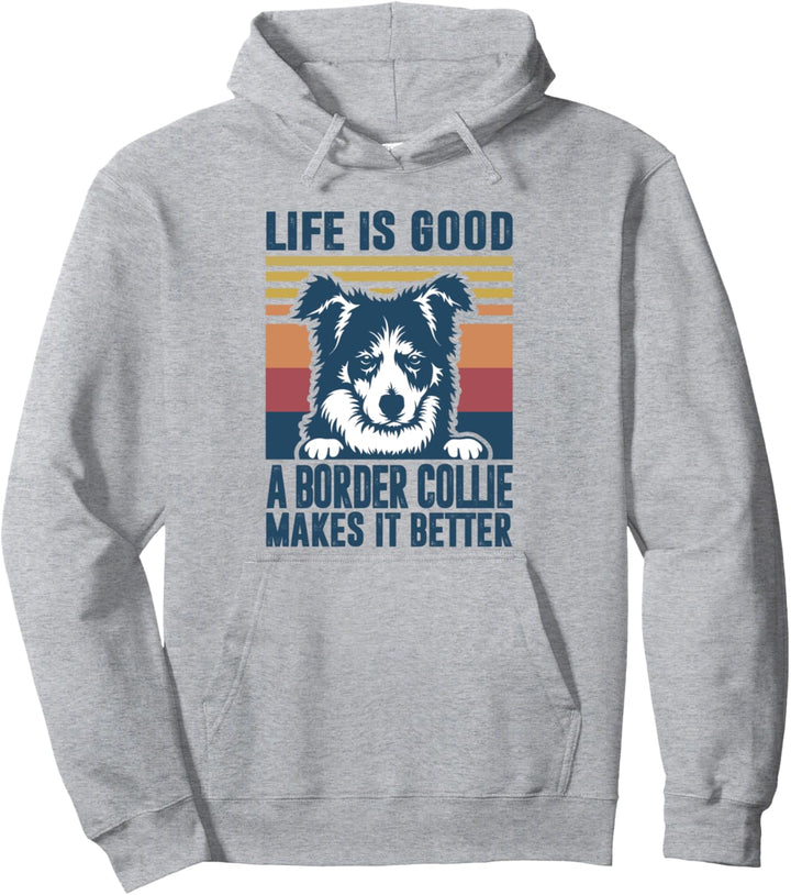 Border Collie Gifts For Women Men Dog Mom Dad Border Collie Pullover Hoodie