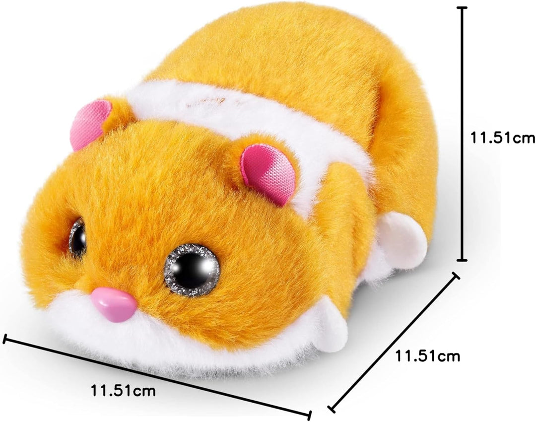 Pets Alive Hamster Mania von ZURU, Orange Hamster, Pet Nurture, Kuscheltier, Real Alive, 20+ Sounds