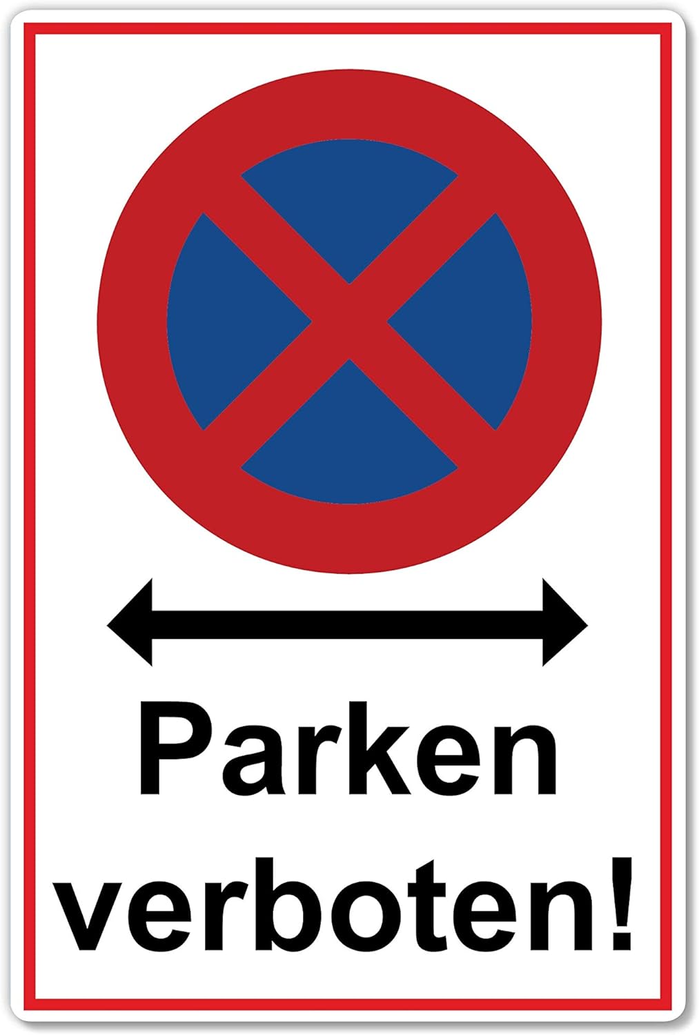 5 Stück XXL Absolutes Halteverbot Schild 40 x 30 cm Alu 3mm Alu-Dibond stabile Aluminiumverbundplatt