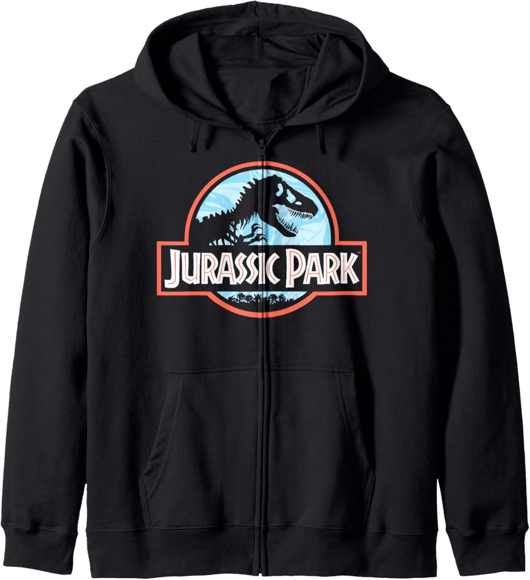 Jurassic Park Marble Neon Retro Logo Kapuzenjacke