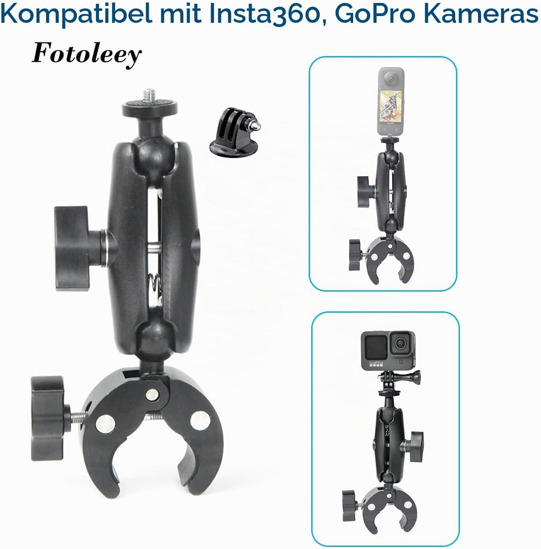 Fotoleey Kamera-Fahrradhalterung, Motorrad-Lenkerhalterung für Insta360 X3/X2/Ace Pro/Ace/One RS, ko