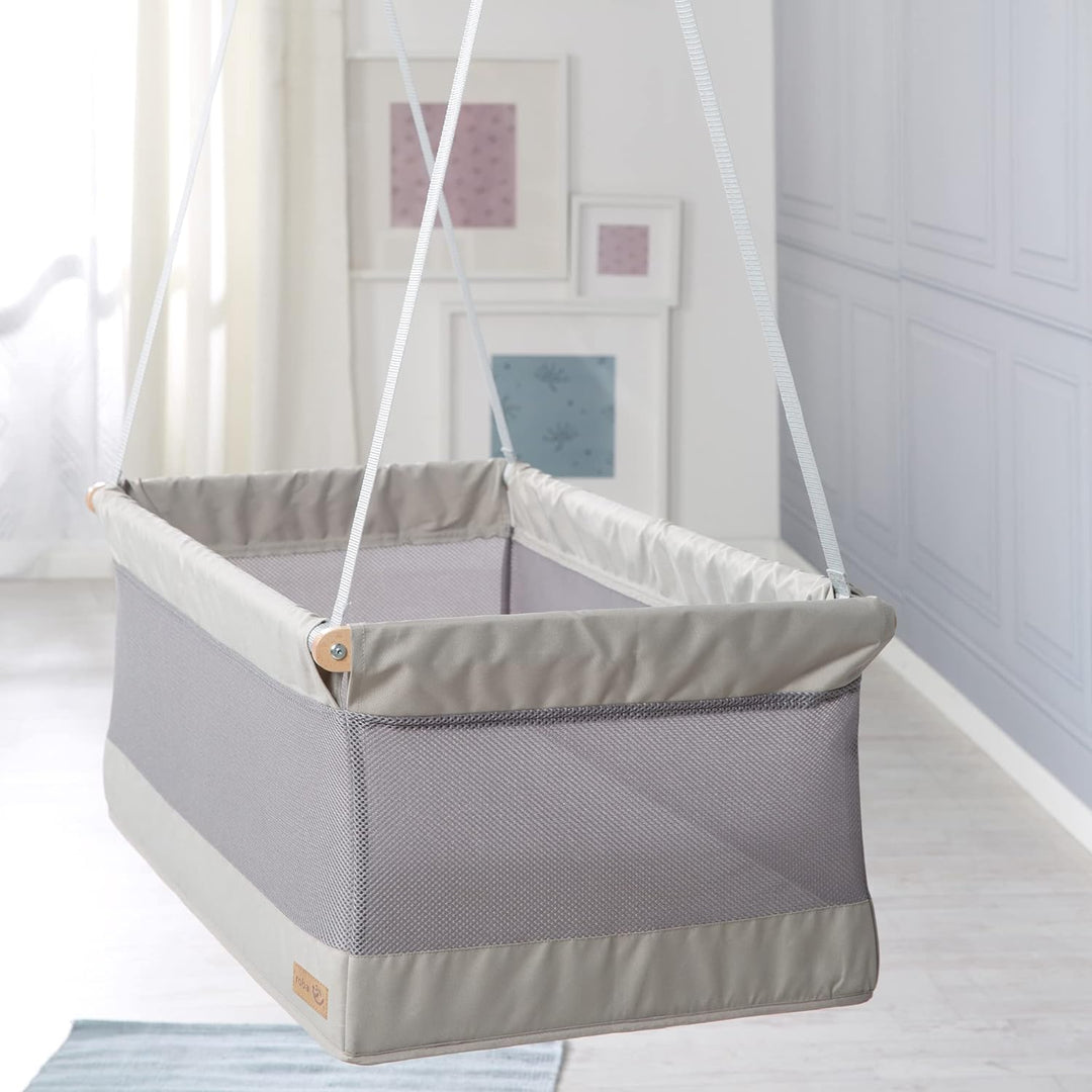 roba 226027GA Hängebettchen 'safe asleep', Liegefläche 90x45cm, Mesh-Stoff, Matratze mit Jaquard-Bez