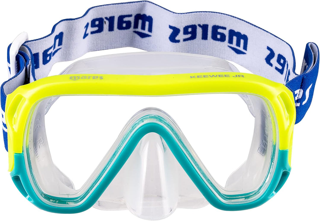 Mares Unisex-Youth Combo Keewee Jr Maske und Schnorchel Unisex Lime/Aqua, Unisex Lime/Aqua