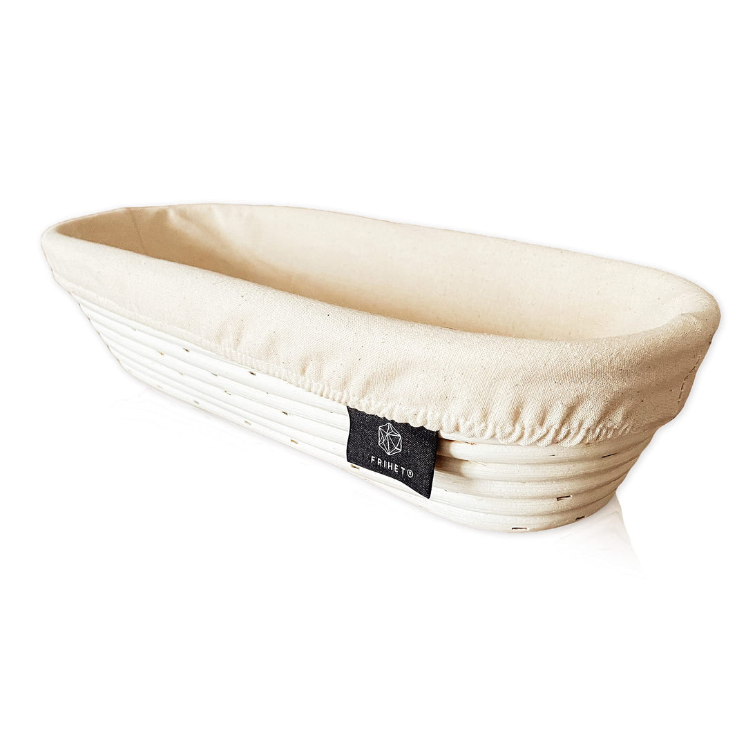 Gärkorb zum Brotbacken Brotbackform Gärkorb aus Rattan/Peddigrohr - oval 35cm (ca. 1kg Brotteig), Ov