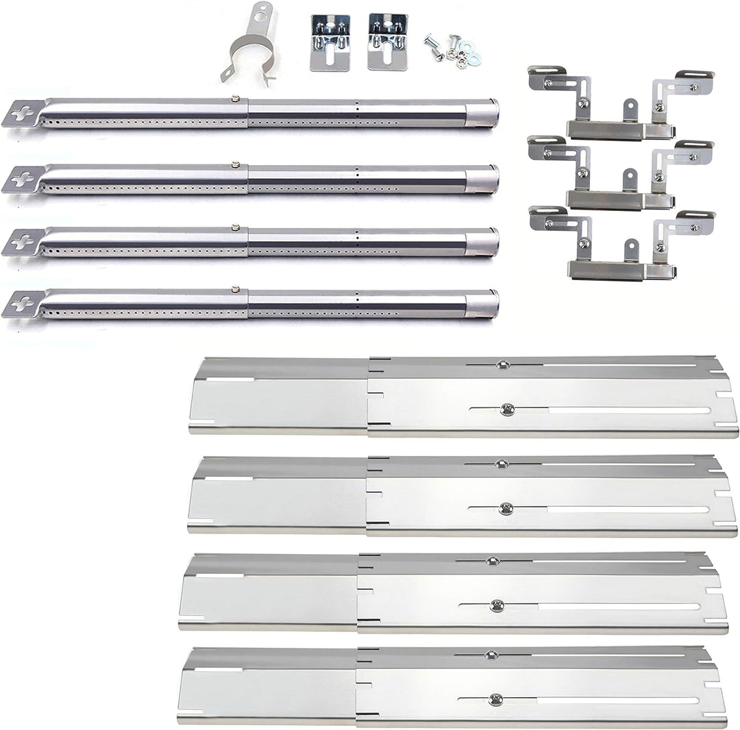 Denmay 31 bis 44CM Einstellbare Grillbrenner aus Edelstahl, Ersatzteile Crossover Rohr und 30 to 53C