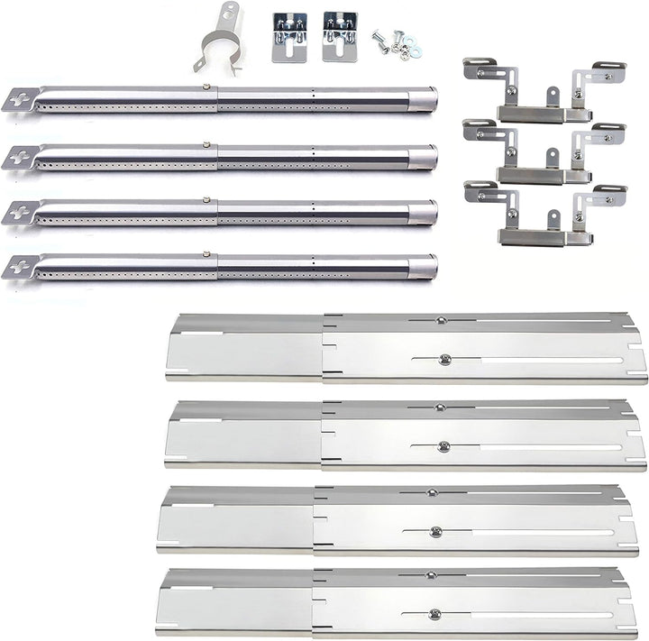 Denmay 31 bis 44CM Einstellbare Grillbrenner aus Edelstahl, Ersatzteile Crossover Rohr und 30 to 53C