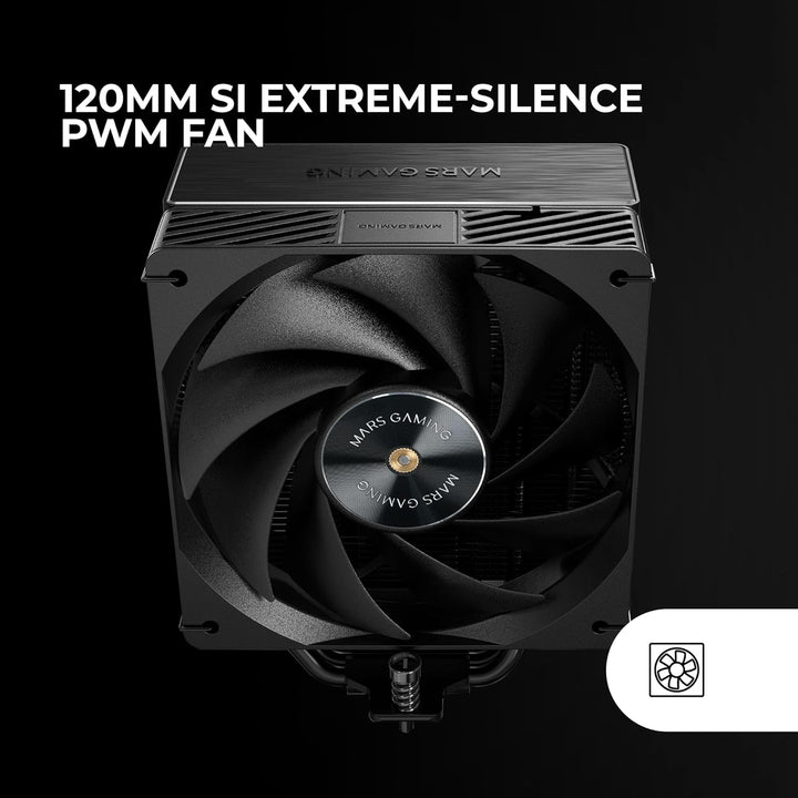 MARS GAMING MCPU-X5, CPU-Kühler 280W TDP, 5x HCT-Heatpipes der Neuen Generation, PWM-Lüfter SI Extre