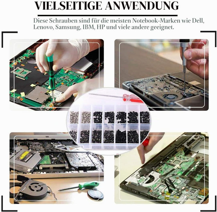 Glarks Ersatz-Reparatur-Set für Laptop, Notebook, Computer, für Lenovo, Dell, Toshiba, Sony, Samsung