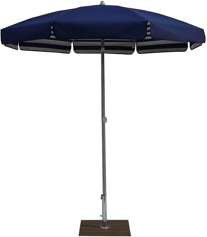 Maffei Art 181 Venezia Sonnenschirm rund Baumwolle Duplex Durchmesser 200 cm Made in Italy blau, bla