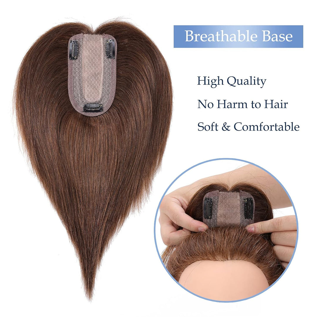 Clip in Extensions Echthaar Topper Extensions Echthaar Haarteile Echthaar Toupet für Frauen Toupee H