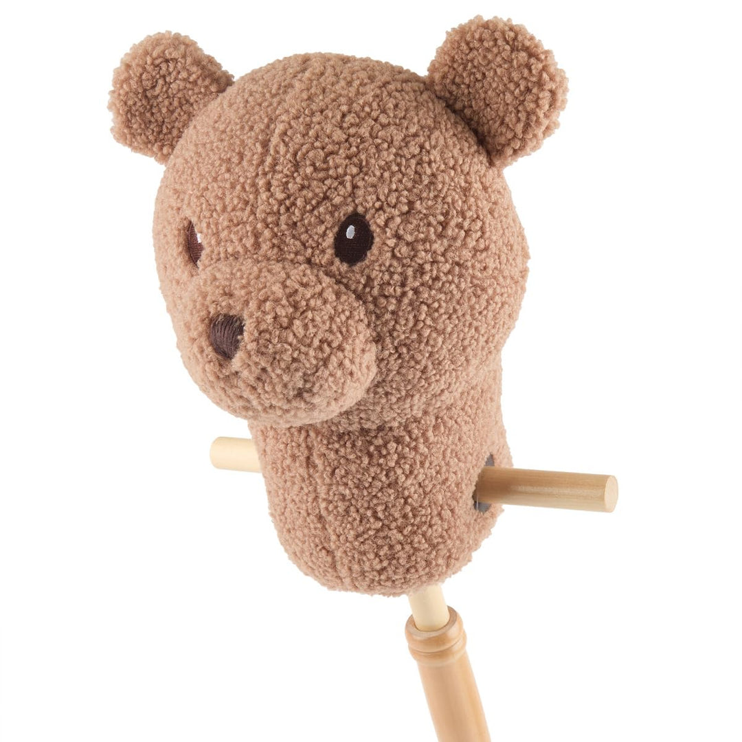 Bieco Steckenpferd Kinder Bär Mika | Hobby Horse Pferde | Steckenpferd Rollen | Steckentier Holz Pfe