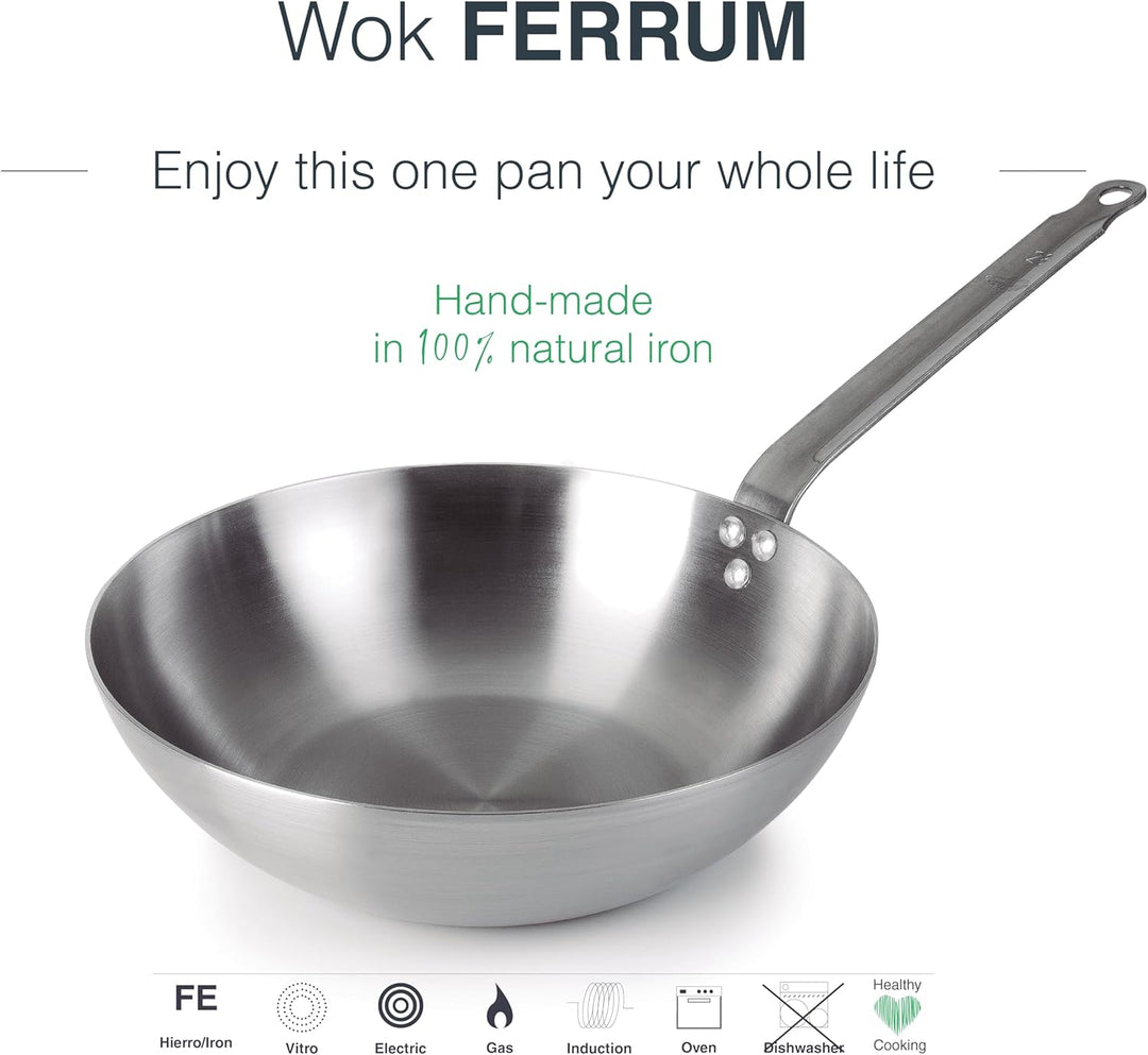 LACOR Wok, FERRUM Stahl, Grey 50 x 28 x 180 cm 50 x 28 x 180 cm Grau, 50 x 28 x 180 cm Grau