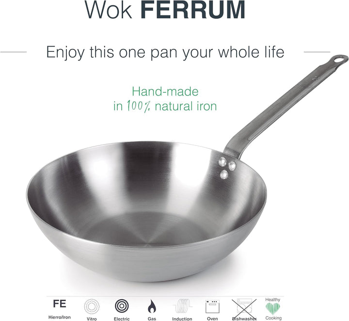 LACOR Wok, FERRUM Stahl, Grey 50 x 28 x 180 cm 50 x 28 x 180 cm Grau, 50 x 28 x 180 cm Grau