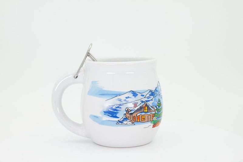 Feuerzangentasse 1er-Set, Weiss/Weihnachten - für Feuerzangenbowle Weiss / Weihnachten, Weiss / Weih