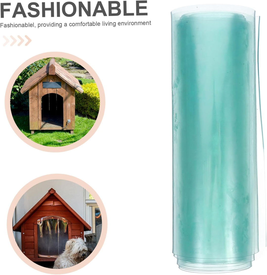 Cabilock Transparente Hundeklappe Ersatzflügel Zuschneidbare Vinyl Streifen für Hundehütte Sichere H
